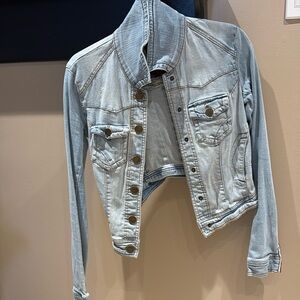 Material girl cropped jean jacket